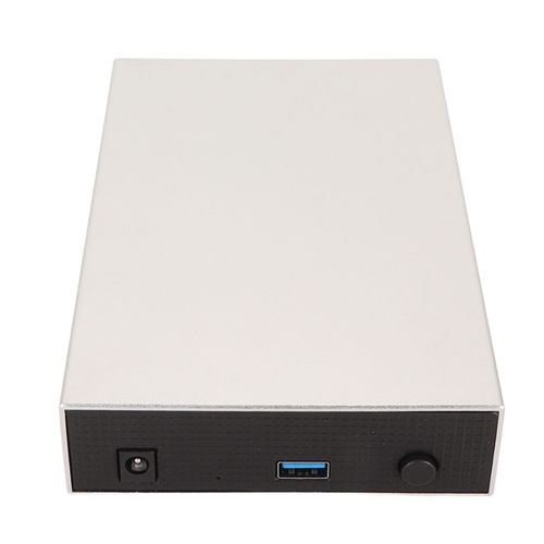 Boîtier de disque dur externe de 3,5 pouces en alliage d'aluminium USB3.0 vers disque dur mobile pour PC TV ordinateur de bureau 100-240V 8 to prise américaine