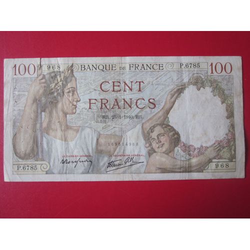 100 Francs Sully 1940