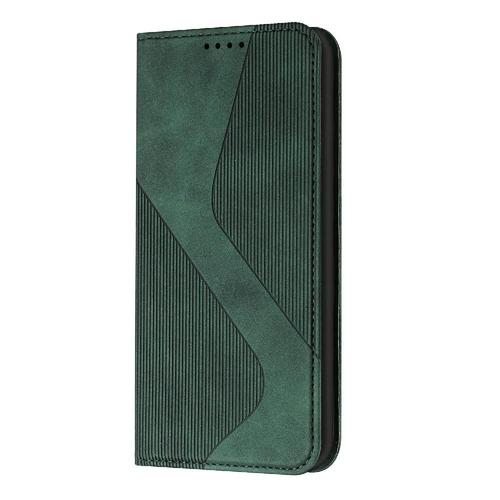 Étui Pour Xiaomi Redmi Note 8 Pro Folio Flip Titulaire De Fentes Pour Cartes Portefeuille Portefeuille, Magnétique Cuir Pu - Vert
