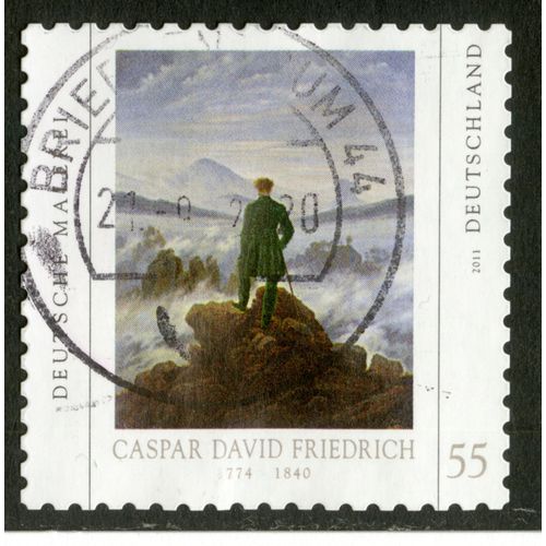 Timbre Oblitéré Deutschland, Caspar David Friedrich 1774-1840, Deutsche Malerei, 2011, 55