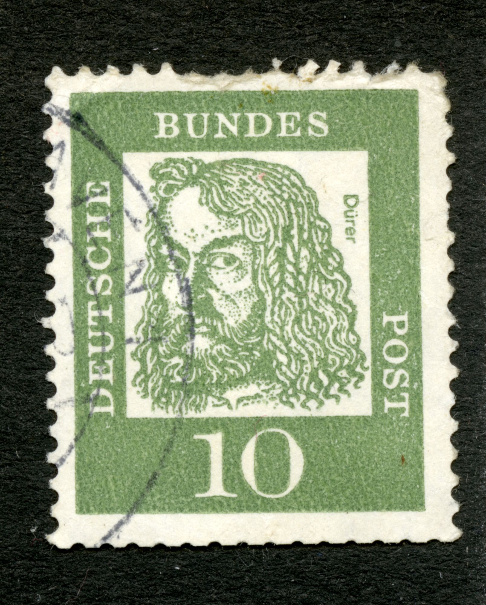 Timbre Oblitéré Deutsche Bundes Post Durer, 10