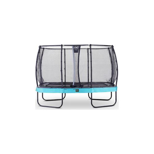 Trampoline Exit Elegant Premium Rectangulaire 244x427 Bleu + Filet De Securite Deluxe