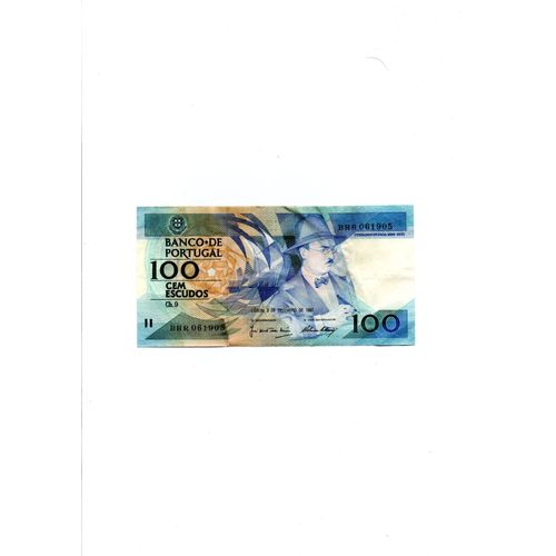 Billet 100 Escudos" Fernando Pessoa" Émis Le 2 Décembre 1987.