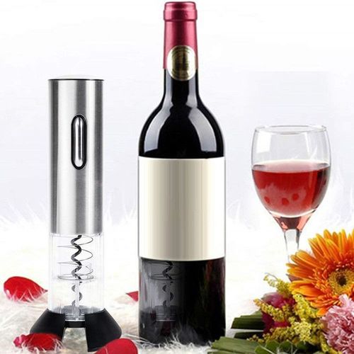 Tire Bouchon Electrique Ouvre Bouteille de Vin avec Coupe Capsule et Câble de Recharge USB + Couteau de Sommelier (;Fonction 3 en 1);