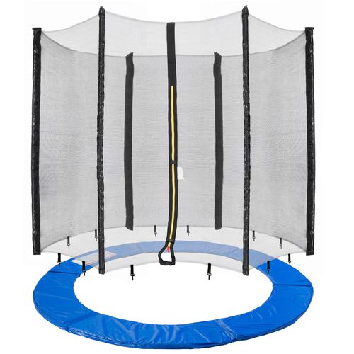 Arebos Coussin De Protection Pour Trampoline 244 Cm + Filet Pour 6 Tiges