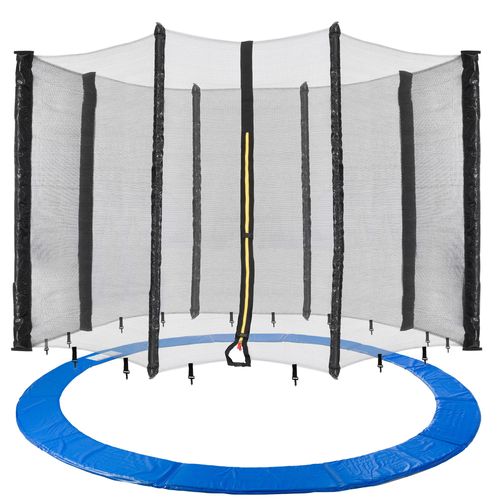 Arebos Coussin De Protection Pour Trampoline 396 Cm + Filet Pour 8 Tiges