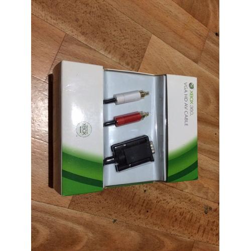 Microsoft Xbox 360 Vga Hd Av Cable - Câble Vidéo/Audio - Vga / Audio - Connecteur Audio-Vidéo Xbox Mâle Pour Hd-15 (Vga), Rca Mâle - 2.4 M - Blindé - Pour Xbox 360, Xbox 360 S