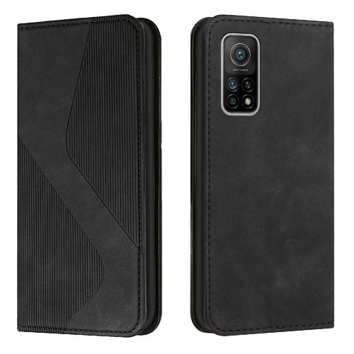 Étui Pour Xiaomi Mi 10t/10t Pro Folio Flip Titulaire De Fentes Pour Cartes Cuir Pu Magnétique Portefeuille Portefeuille, - Noir