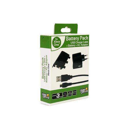 Cable Charge Manette Usb + Adaptateur Secteur + Batterie Xbox One