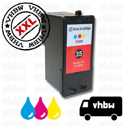 vhbw Cartouche d'encre 3 couleurs compatible avec Lexmark X3310, X3330, X3350, X3550, X4550, X5200 imprimante - cyan/magenta/jaune, 15ml