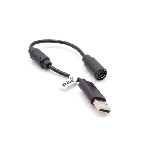 Vhbw Adaptateur Usb Manette, Câble De Sécurité Breakaway Compatible Avec Microsoft Xbox 360 Manette, Controller - Noir