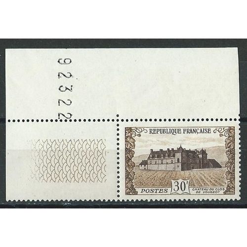 4ème Centenaire Du Chateau Du Clos Vougeot Neuf** Avec Bord De Feuille 1951 N° 913