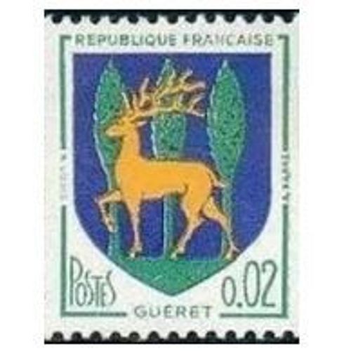 Timbre Armoiries De La Ville De Guéret Yt N° 1351b (1962)