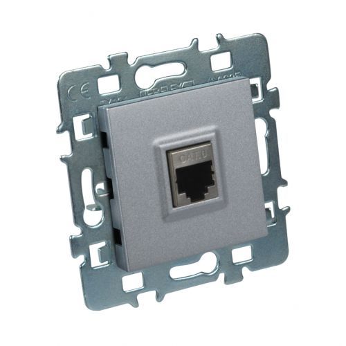 casual mécanisme RJ45 + cache blanc + support métal DEBFLEX