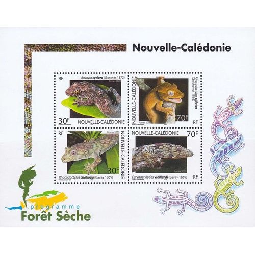 Nouvelle Calédonie 2003 Bloc-Feuillet Yt N°29 Programme Foret Sèche Geckos