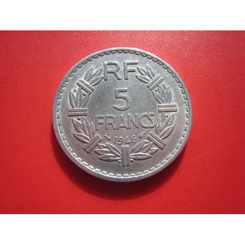 Pièce De Monnaie 5 Francs Alu Lavrillier France 1946
