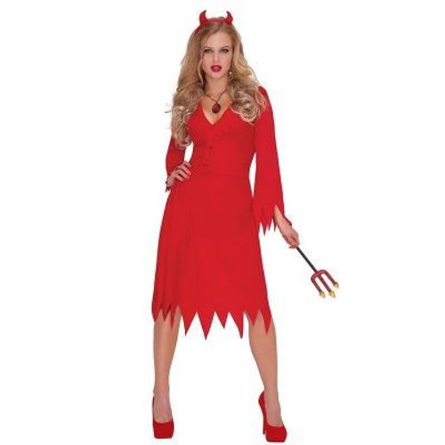 Déguisement De Diablesse Rouge Pour Femmes Pour Halloween (Taille Xl)