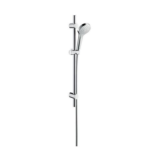 Hansgrohe barre de douche + douchette 3 jets intensité variable sans robinet myselect s' vario - anticalcaire - blanc chromé