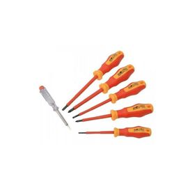 Mannesmann jeu de 6 tournevis vde - jaune et rouge