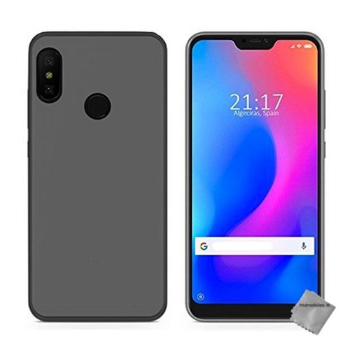 Housse Etui Coque Pochette Silicone Gel Fine Pour Xiaomi Mi A2 Lite + Verre Trempe - Gris