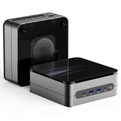 OUVIS F1K Mini PC, AMD Ryzen 7 7735HS 8 c?urs jusqu'à 4,75 GHz, 16 Go de RAM 1 To SSD, 2 * HDMI + 1 * Type-C 4K 60 Hz triple écran, WiFi 6 Bluetooth 5.2, 4 * USB 3.2 1 * RJ45 1 * Audio -Prise UE