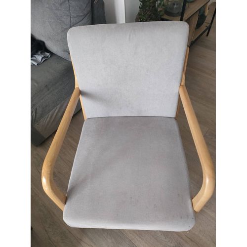 Fauteuil Bois Et Tissu Couleur Gris