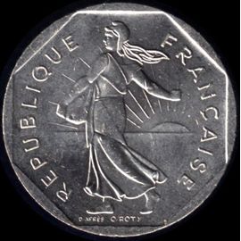 Pièce De Monnaie 2 Francs - France - 1996