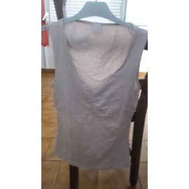 Débardeur Camaïeu Rose Col V Tm