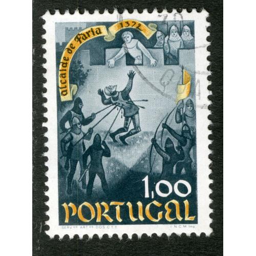 Timbre Oblitéré Portugal, Alcaide De Faria 1372, 1.00
