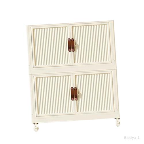 Armoire De Rangement Pliable, Avant Ouvert, Stable, Pour Appartement, L 2 Couches