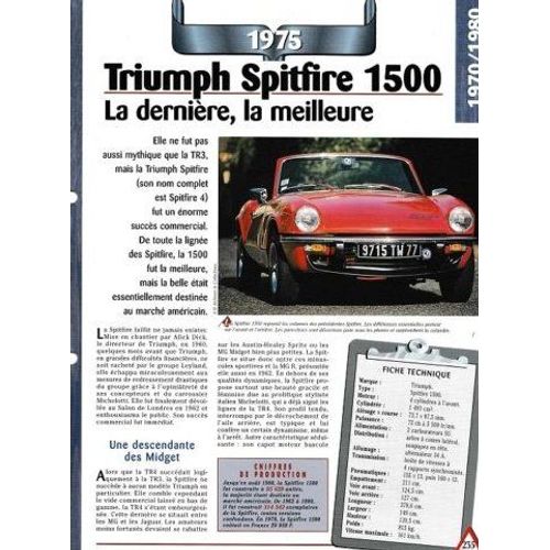 Automobile Triumph Spitfire 1500 "1975" Article Auto