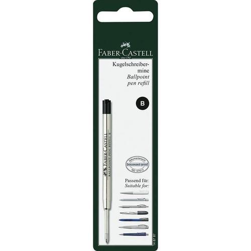 Faber-Castell Blister Recharge Stylo-Bille B - Noir