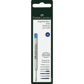 Faber-Castell Blister Recharge Stylo-Bille M - Bleu