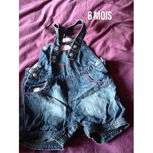 Salopette Short Jean 6 Mois Fille