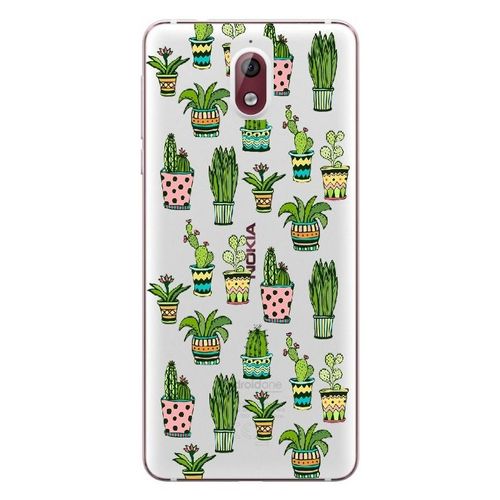 Coque Nokia 3.1 2018 Cactus Tropical Exotique Aztec Vert Fleur