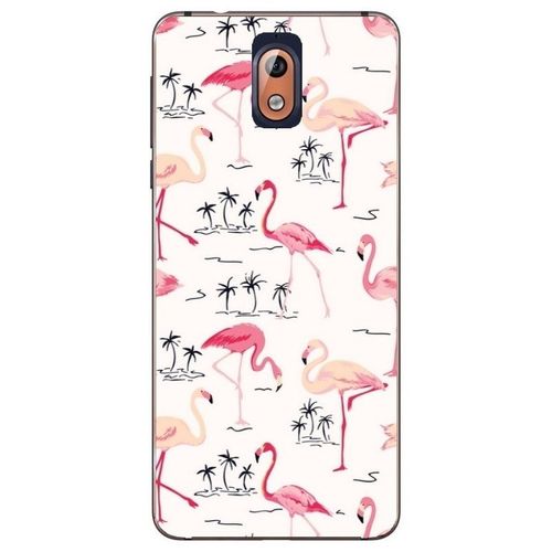 Coque Nokia 3.1 2018 Flamant Rose Pastel Tropical Exotique