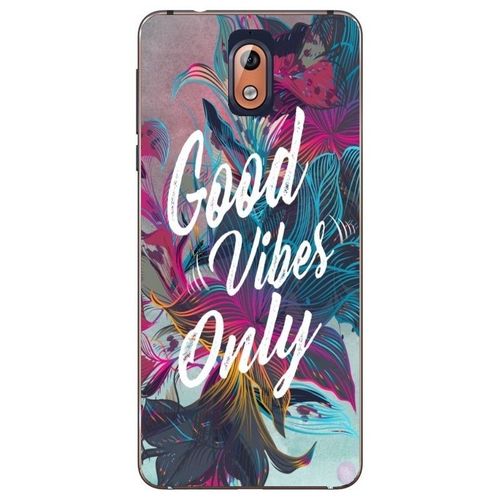 Coque Nokia 3.1 2018 Good Vibes Purple Tropical Jungle
