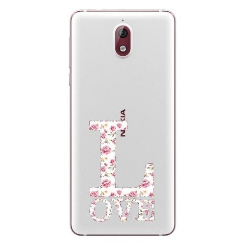 Coque Nokia 3.1 2018 Love Fleur Rose Shabby Liberty Transparente