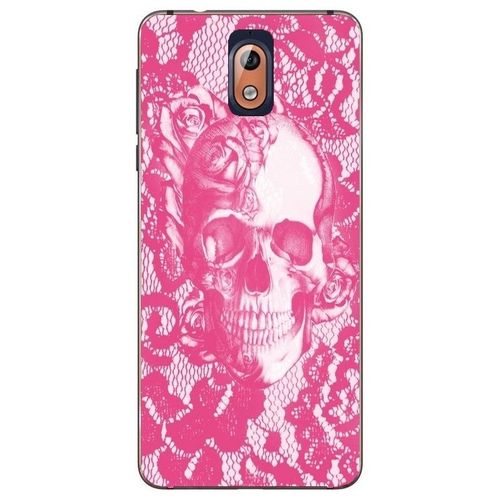 Coque Nokia 3.1 2018 Mort 28 Dentelle Rose