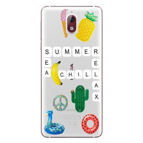 Coque Nokia 3.1 2018 Scrabble Summer Chill Cactus Ananas Tropical Relax