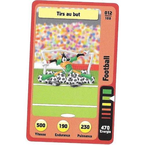 N° 012 /108 Carte Auchan 2014 La Fete Du Sport Looney Tunes Football Tirs Au But