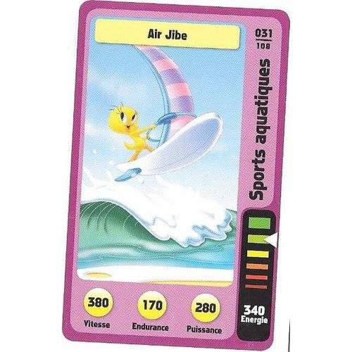 N° 031 /108 Carte Auchan 2014 La Fete Du Sport Looney Tunes Sports Aquatiques Air Jibe