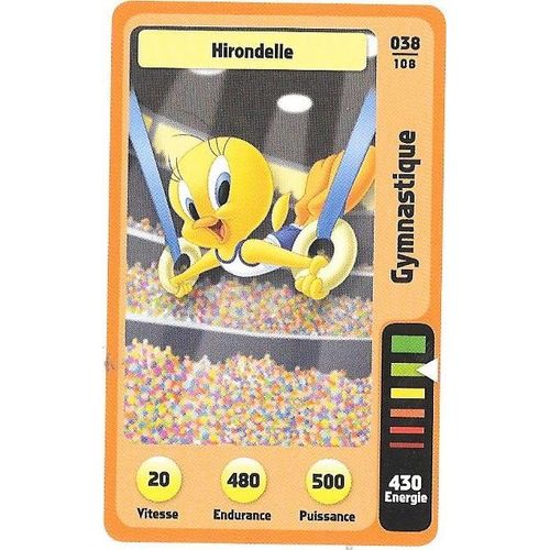 N° 038 /108 Carte Auchan 2014 La Fete Du Sport Looney Tunes Gymnastique Hirondelle