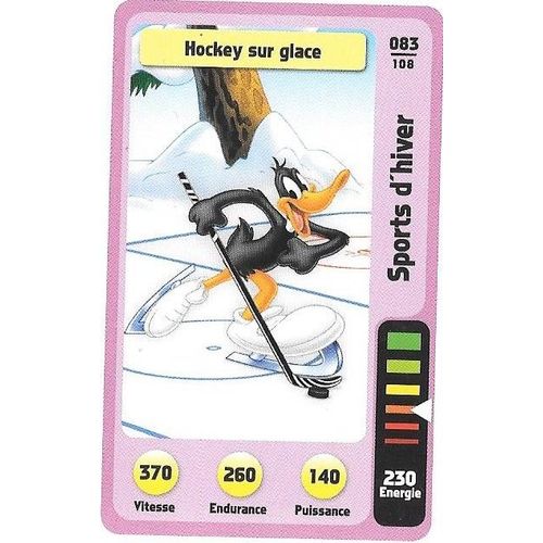 N° 083 /108 Carte Auchan 2014 La Fete Du Sport Looney Tunes Sports D'hiver Hockey Sur Glace