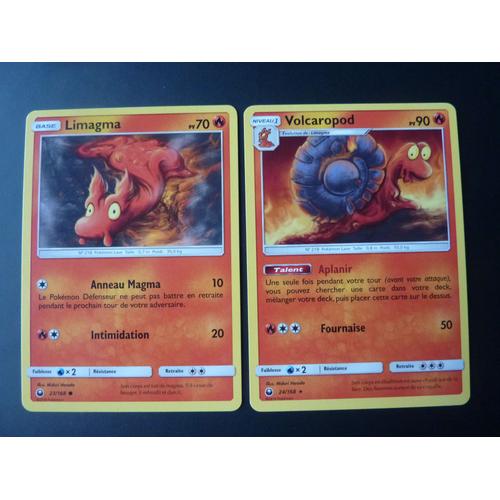 Limagma 23/168 Et Volcaropode 24/168 - Pokemon Sl7 Tempête Céleste