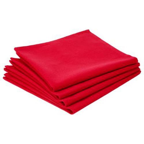 Lot De 4 Serviettes De Table "Coton" 40cm Rouge