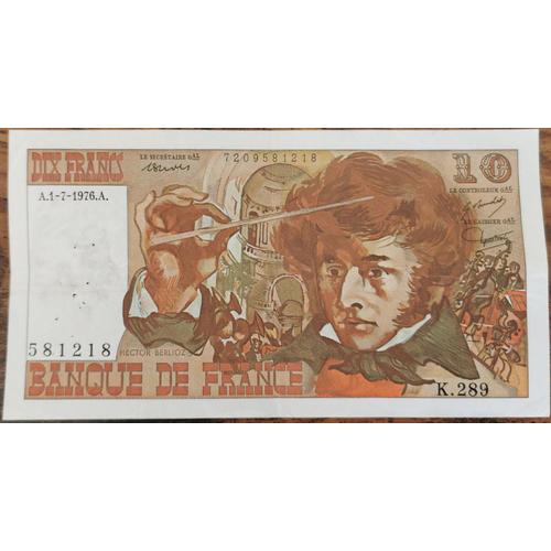 Billet 10 Francs Berlioz 1 - 7 - 1976 France K.289