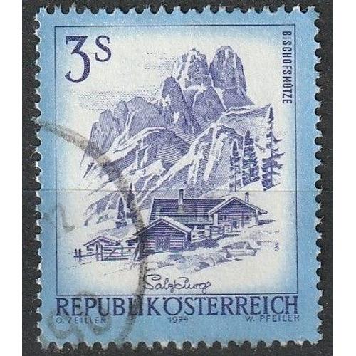 Série Paysages, Timbre Autriche Oblitéré "Bischofsmütze" 1974 N° 1272