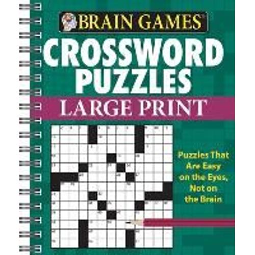 Brain Games - Crossword Puzzles - Large Print (Green)