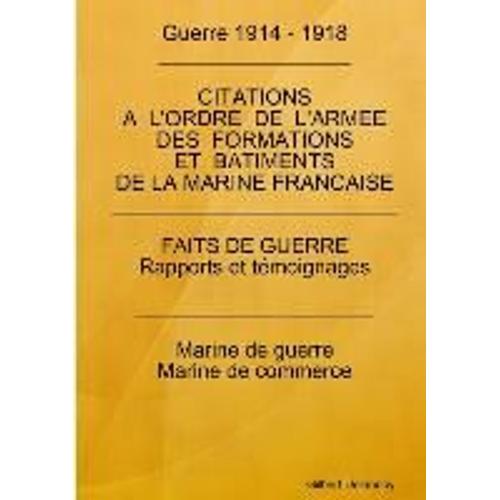 Guerre 14/18 - Citations Marine